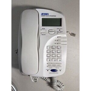 Jensen JCID-90CW Corded Speakerphone Caller ID & Call Waiting Handsfree White